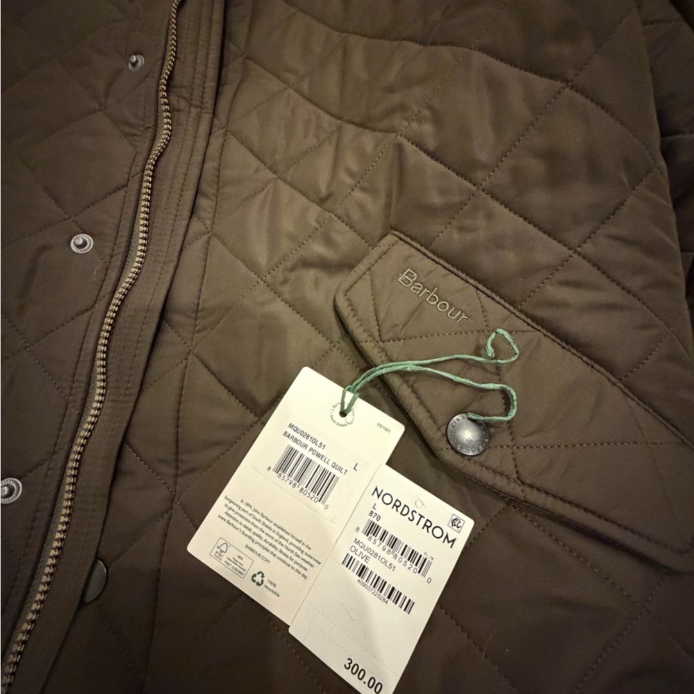 Barbour Men’s Powell Quilted Jacket - Picture 7 of 7